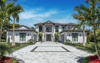 Private-Custom-Estate-Front-Elevation Home